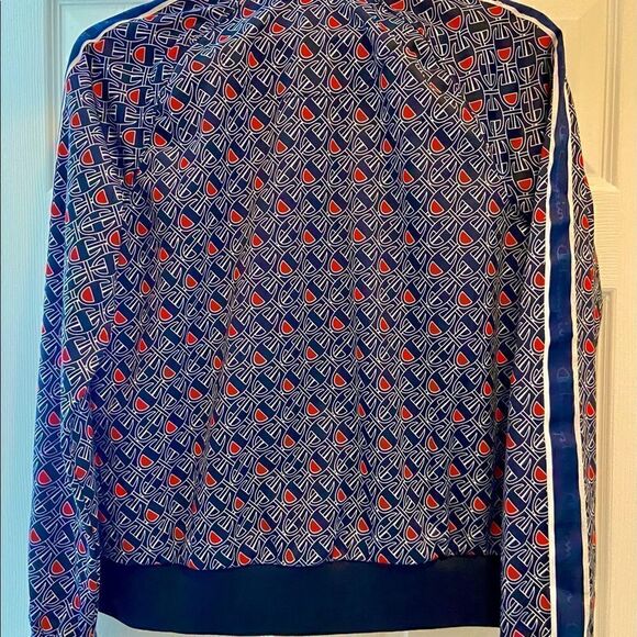 Champion Allover Logo Blue Zip Up Track Jacket Size Medium. Worn On TV Show - Picture 3 of 14